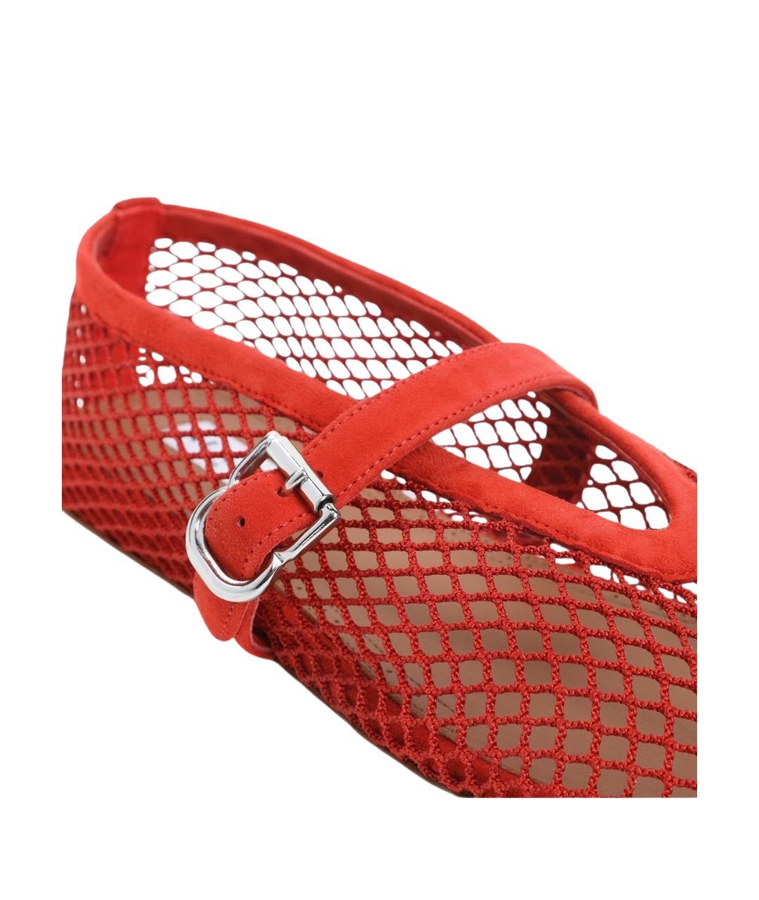 ALAIA Красные замшевые балетки, фото 4