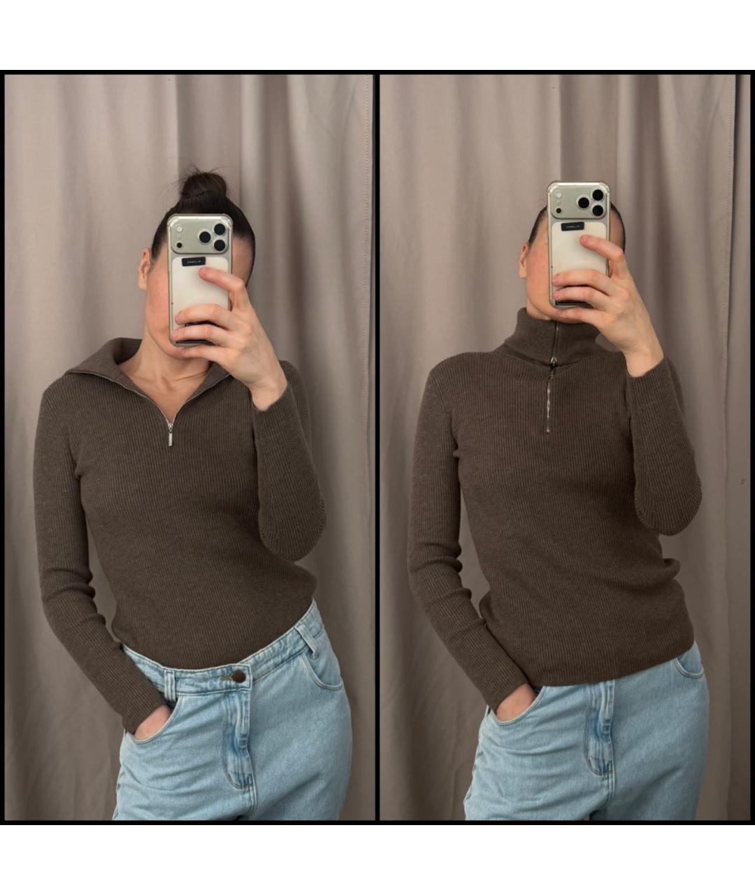 12 STOREEZ Коричневый шерстяной джемпер / свитер, фото 8