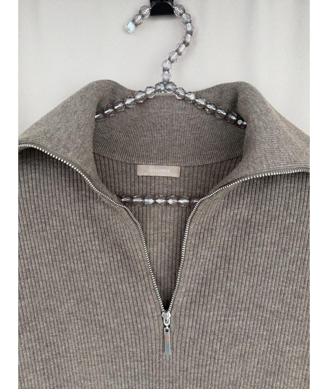 12 STOREEZ Коричневый шерстяной джемпер / свитер, фото 3