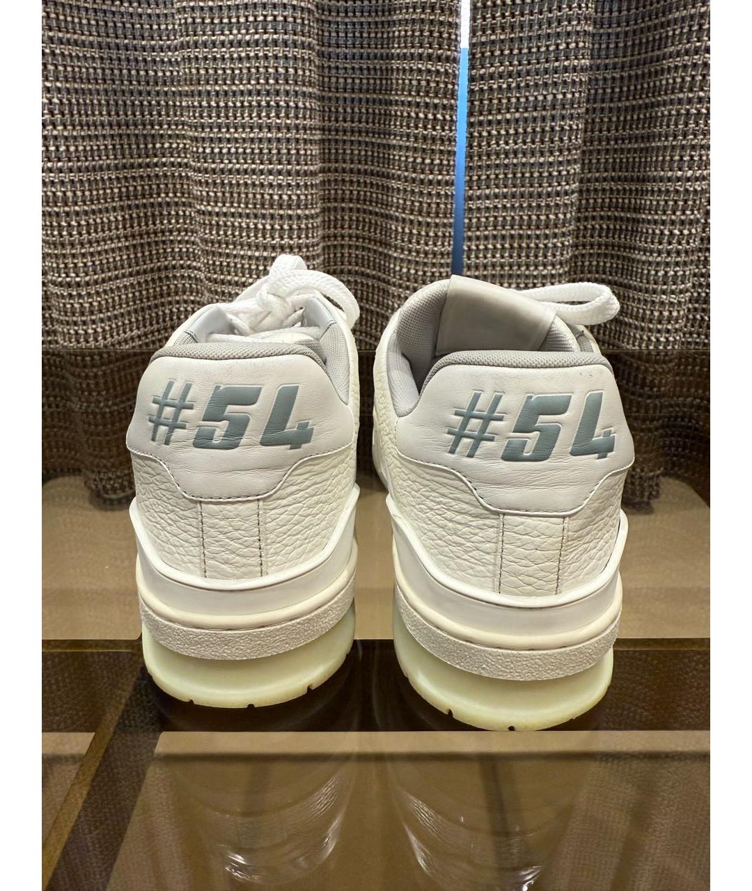 LOUIS VUITTON Белые кожаные кроссовки, фото 6