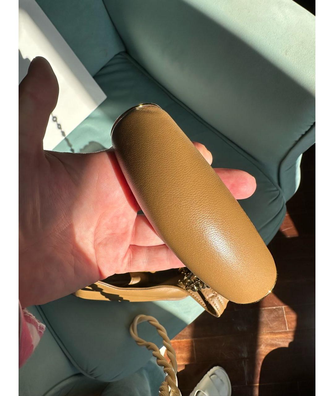 LOEWE Коричневая кожаная сумка через плечо, фото 4