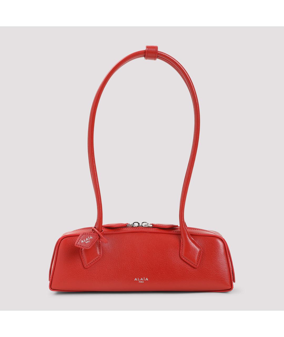 ALAIA Красная кожаная сумка через плечо, фото 3