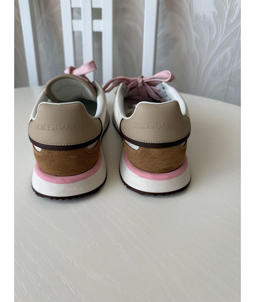 DOLCE&GABBANA Мульти текстильные кроссовки, фото 4