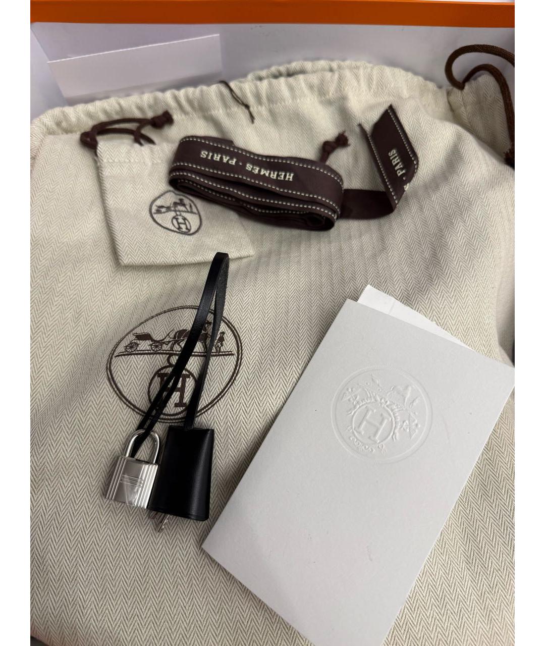 HERMES Черная тканевая сумка через плечо, фото 7