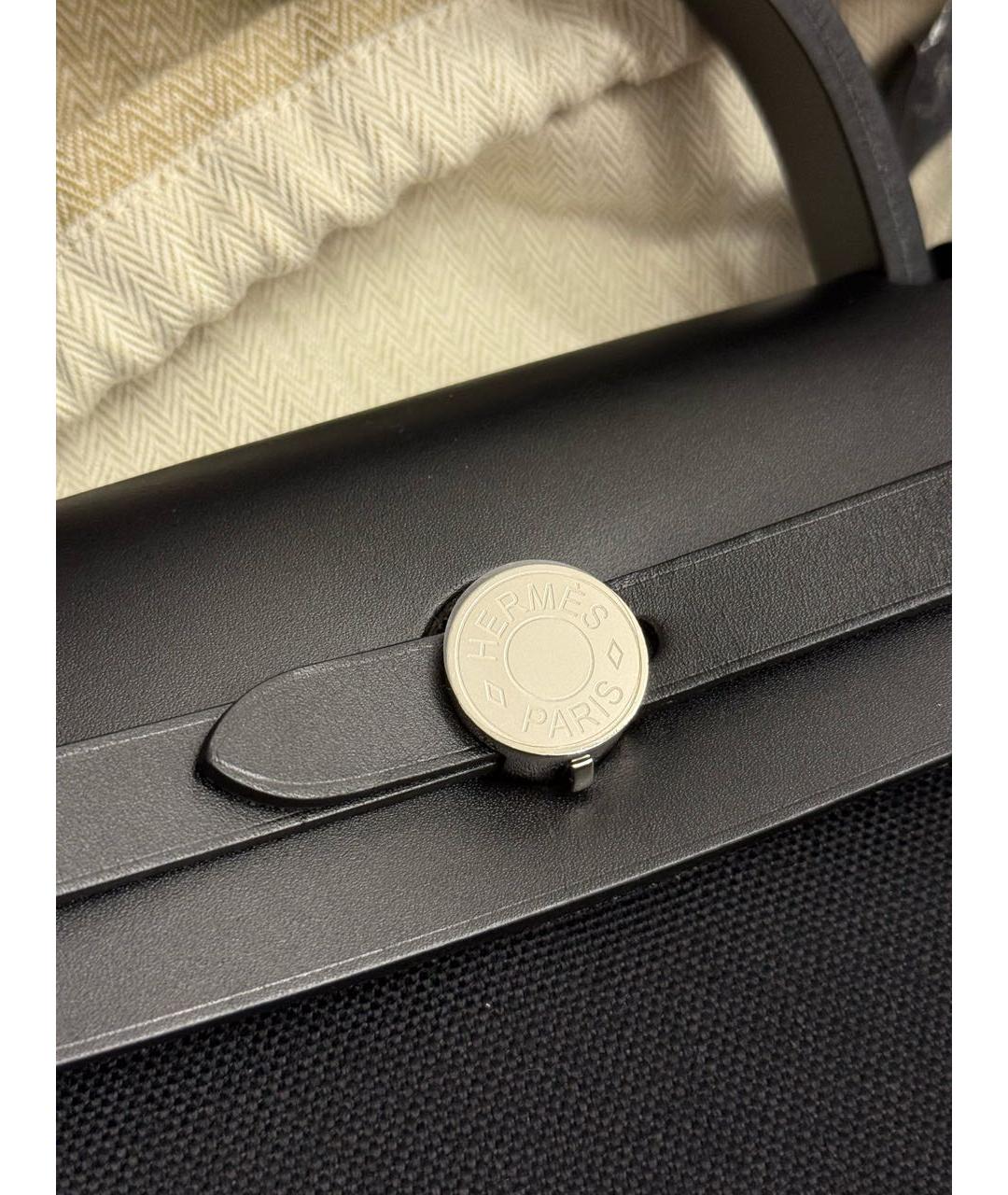 HERMES Черная тканевая сумка через плечо, фото 4