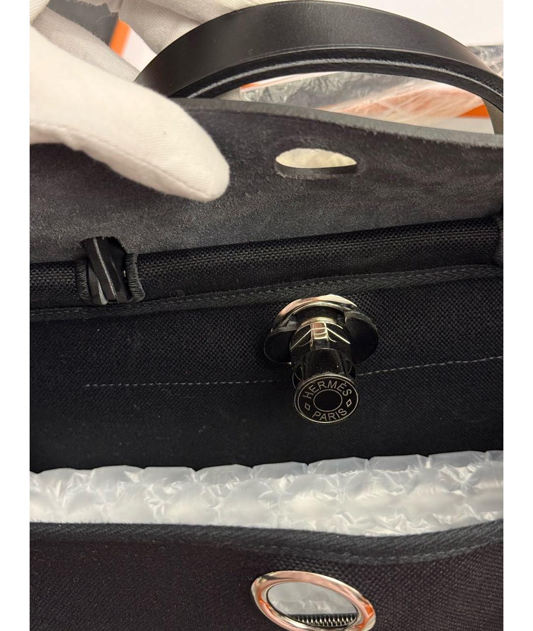 HERMES Черная тканевая сумка через плечо, фото 6