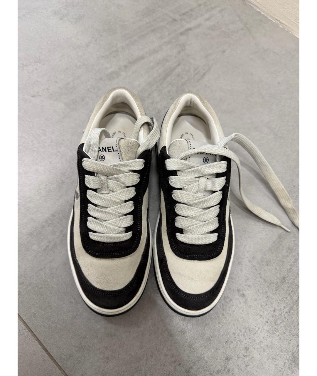 CHANEL Бежевые замшевые кеды, фото 2