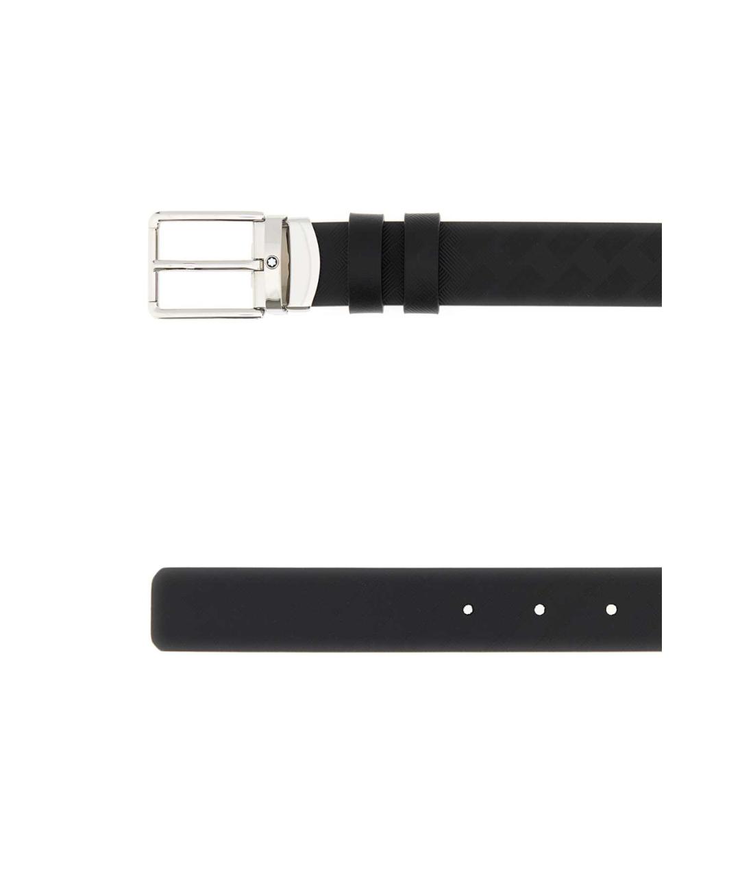 MONTBLANC Черный кожаный ремень, фото 2