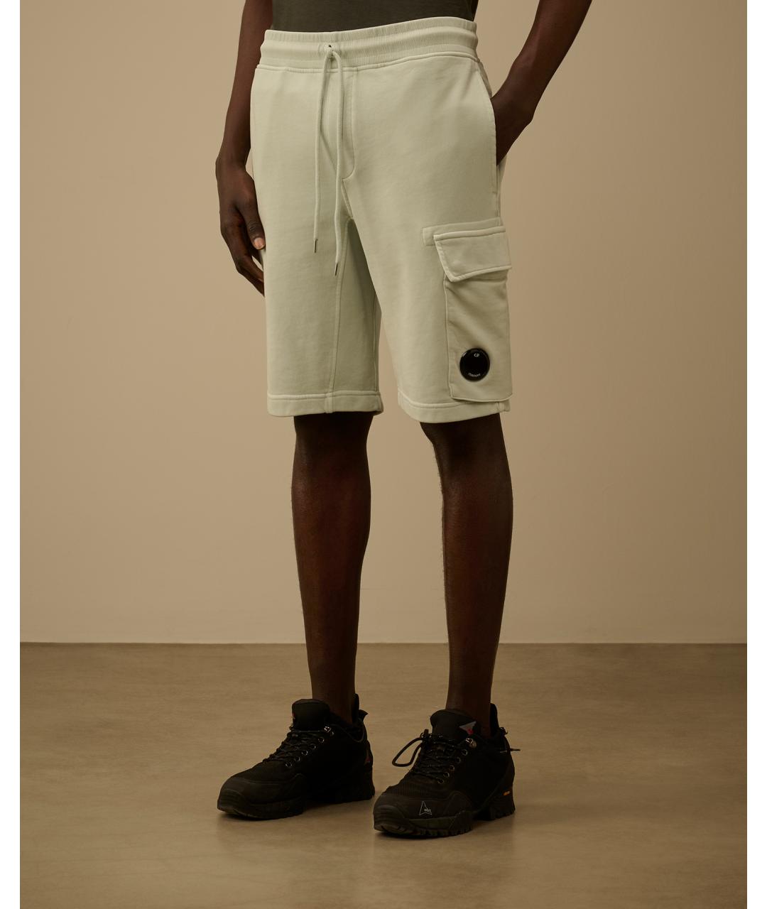 CP COMPANY Белые хлопковые шорты, фото 3