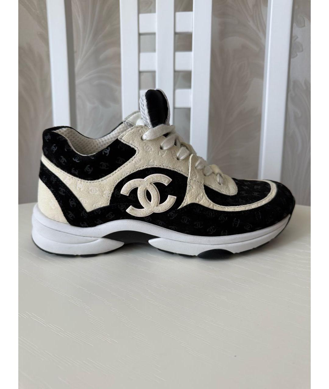 CHANEL Бежевые замшевые кроссовки, фото 5