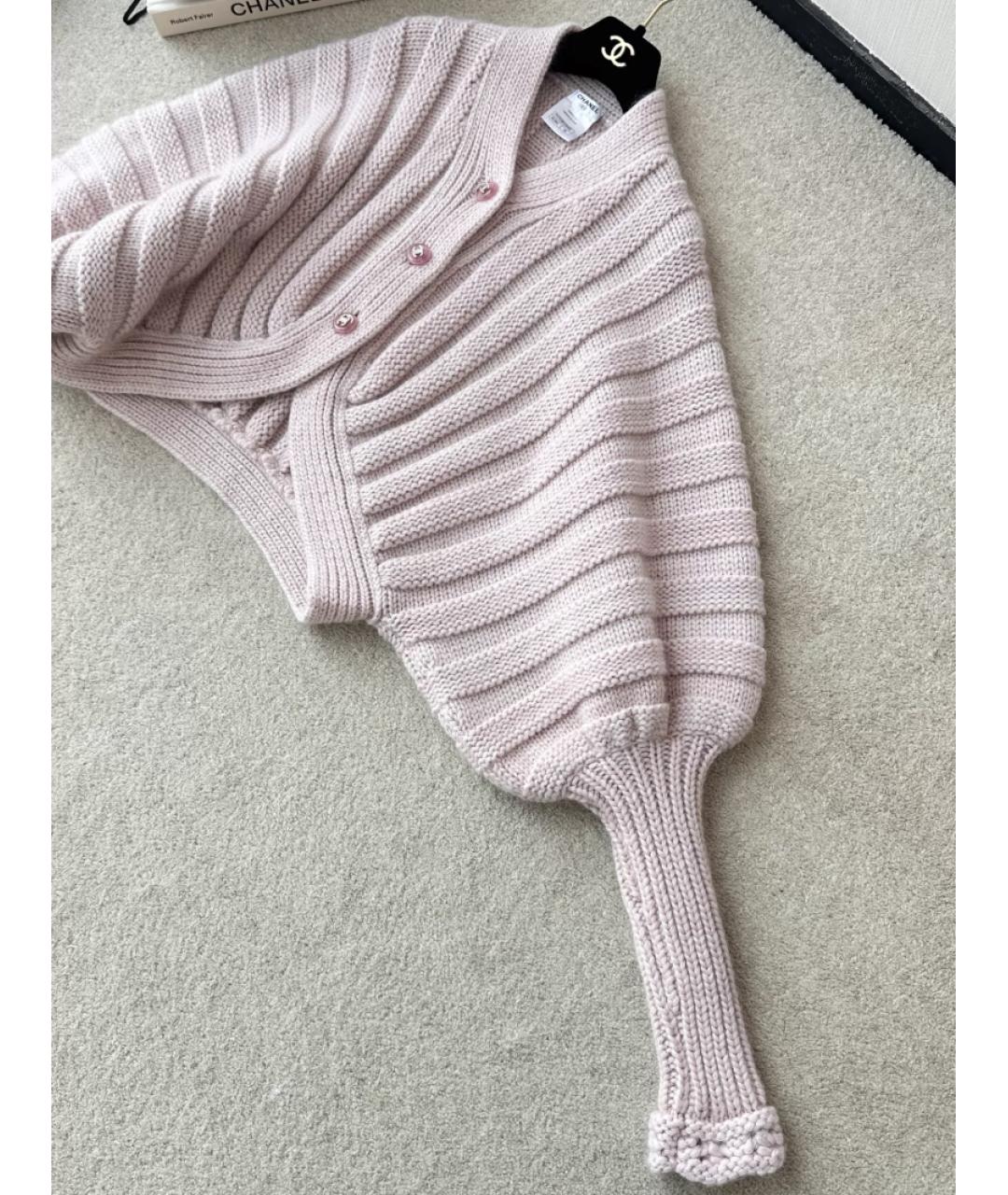CHANEL Розовый кашемировый кардиган, фото 4