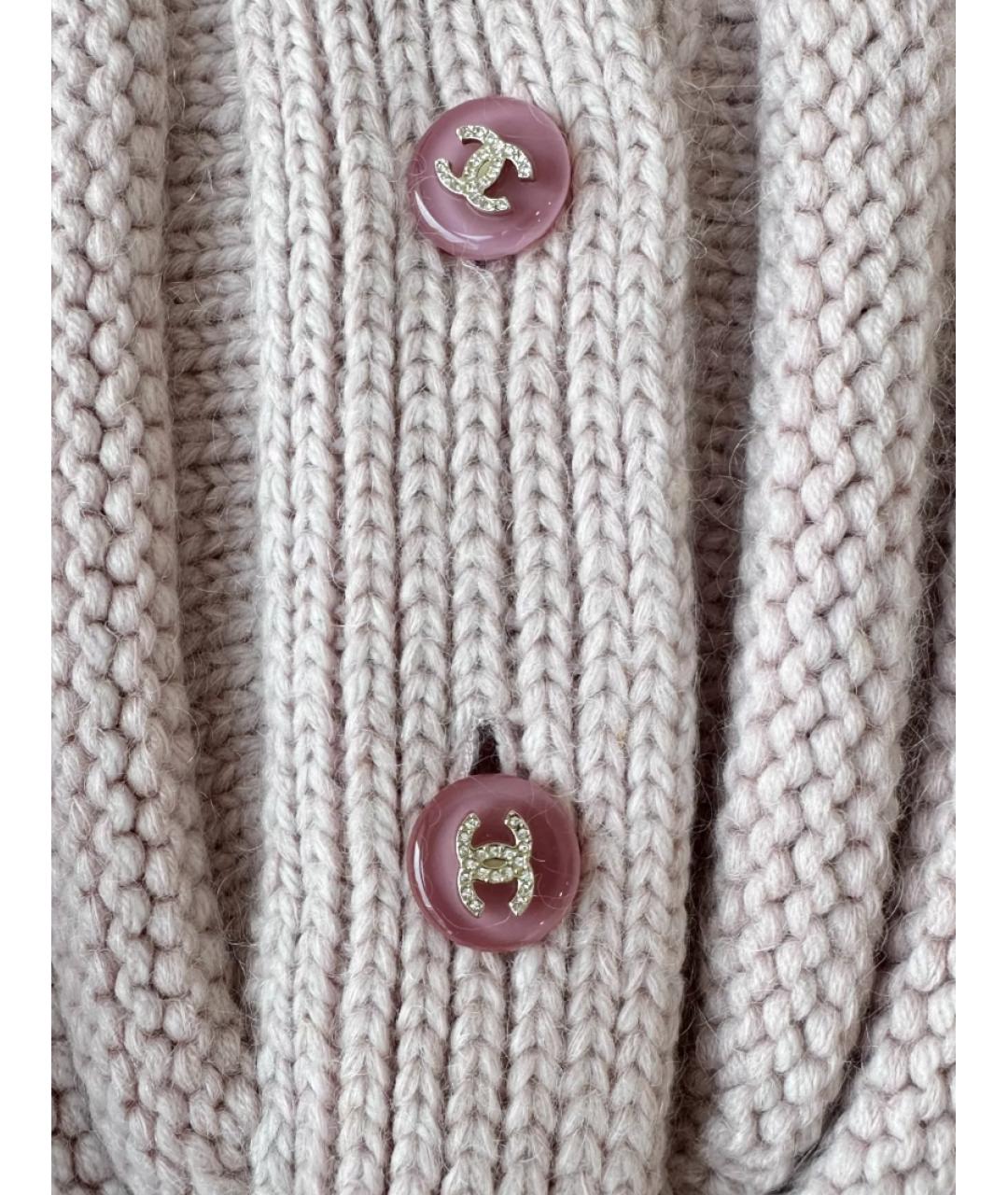 CHANEL Розовый кашемировый кардиган, фото 3