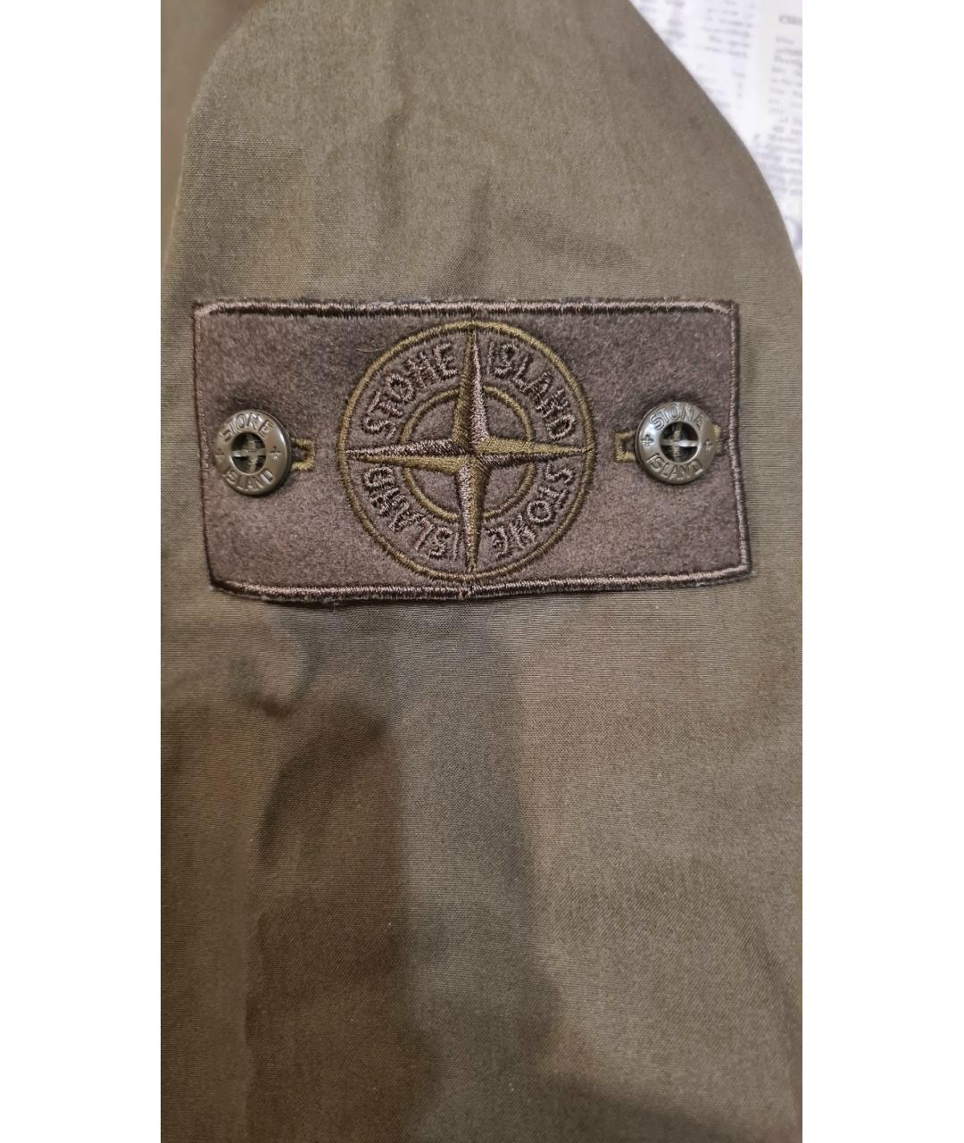 STONE ISLAND Хаки хлопковая куртка, фото 4