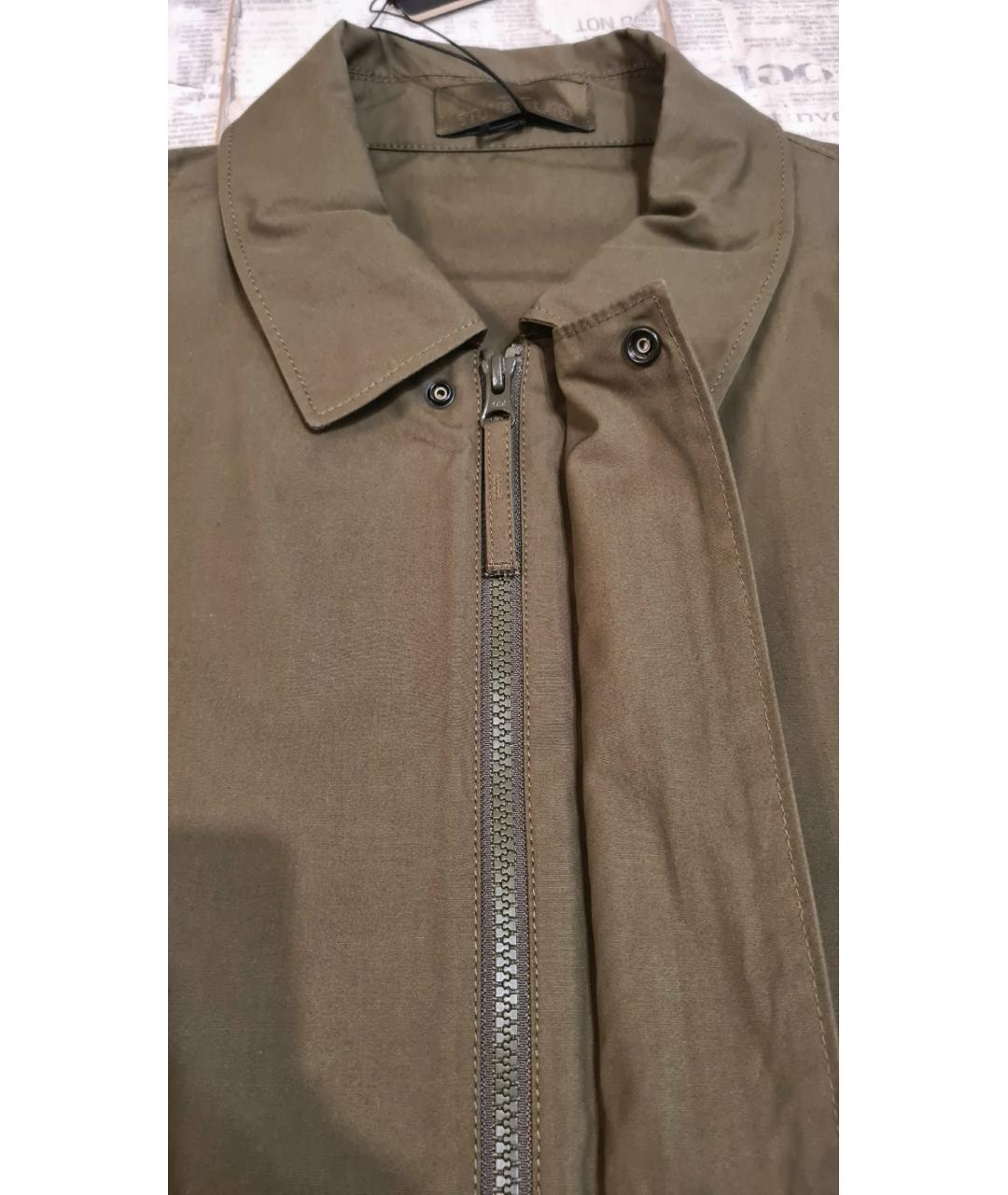 STONE ISLAND Хаки хлопковая куртка, фото 5
