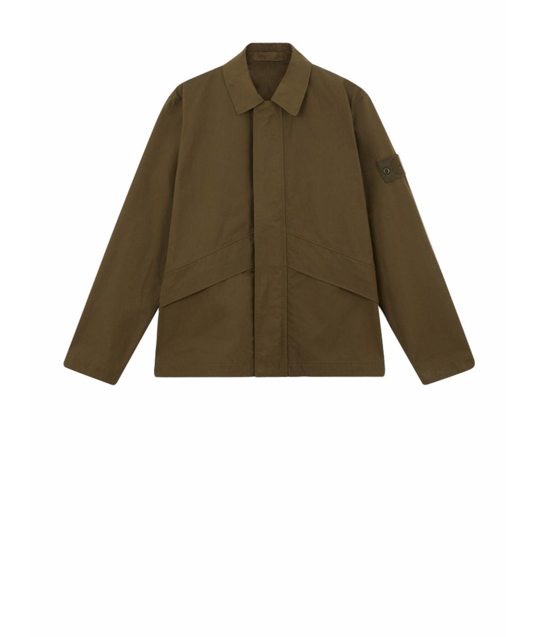 STONE ISLAND Хаки хлопковая куртка, фото 1