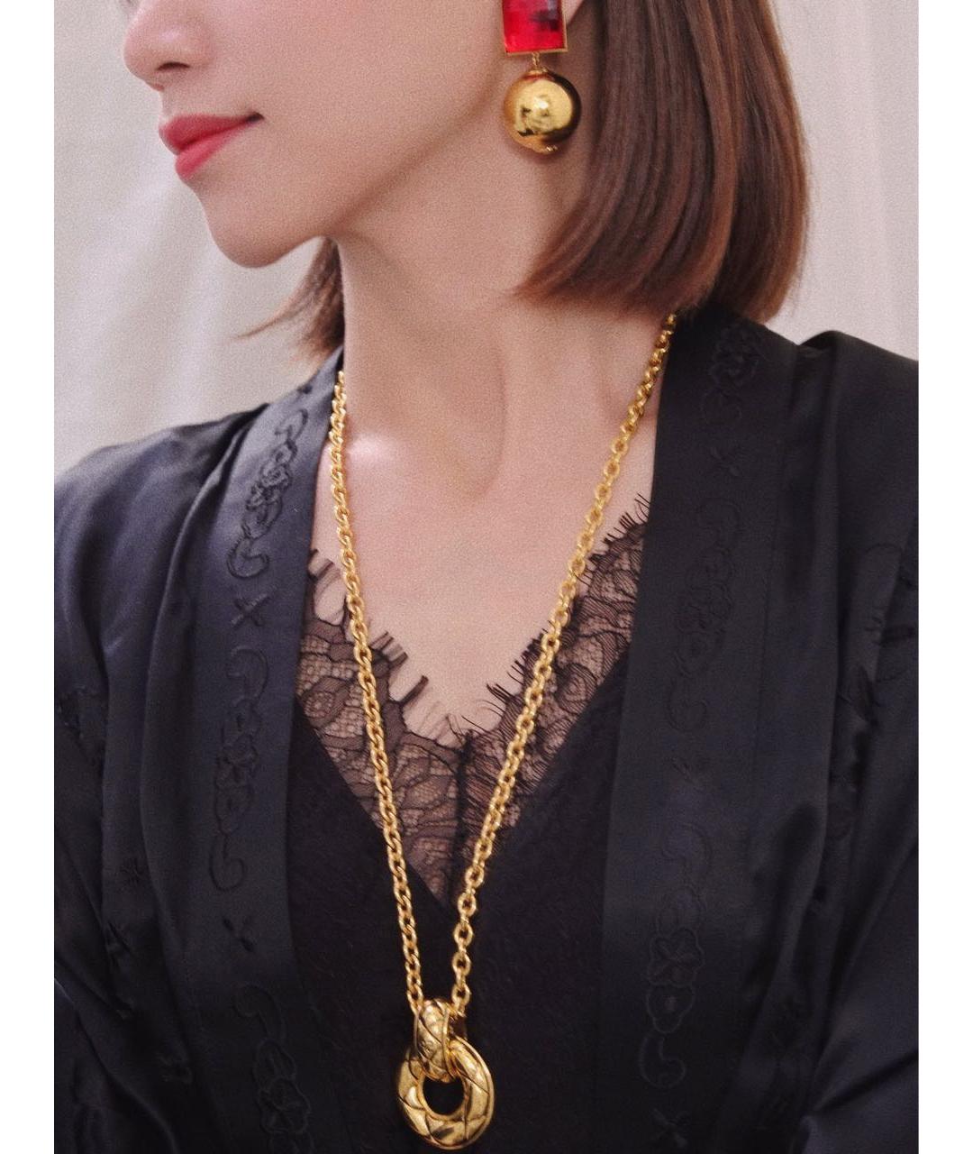 SONIA RYKIEL Золотое латунное колье, фото 5