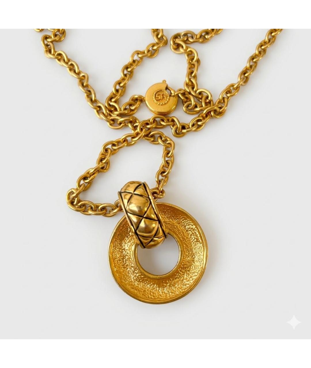 SONIA RYKIEL Золотое латунное колье, фото 3