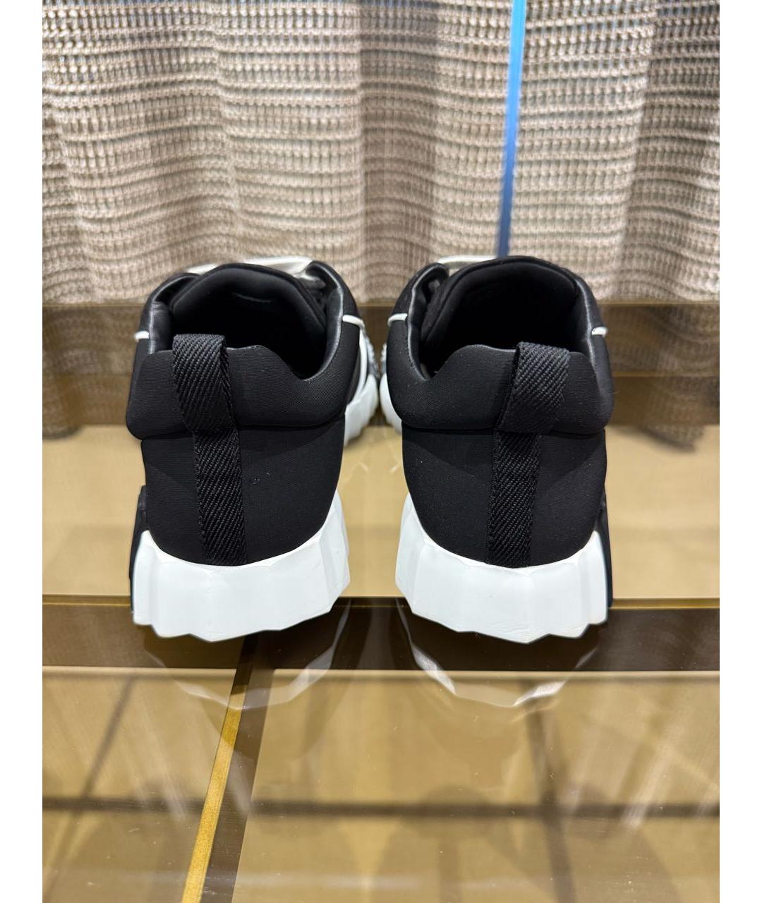 HERMES Черные кожаные кроссовки, фото 4