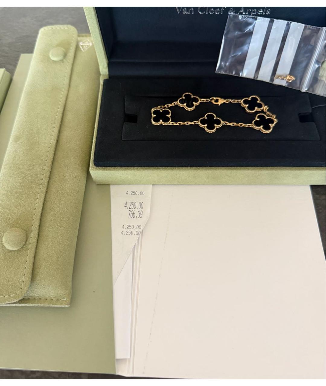 VAN CLEEF & ARPELS Черный браслет из желтого золота, фото 4