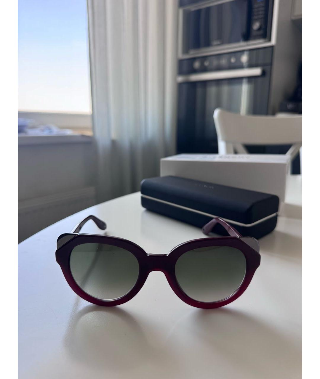 GIVENCHY Бордовые пластиковые солнцезащитные очки, фото 7