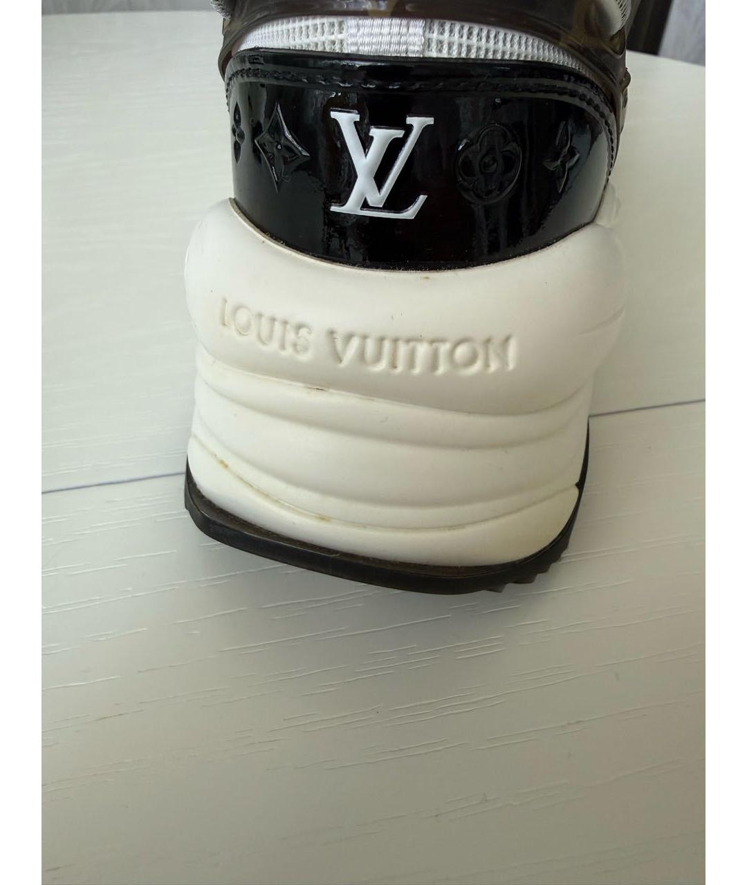 LOUIS VUITTON Бежевые кожаные кроссовки, фото 5