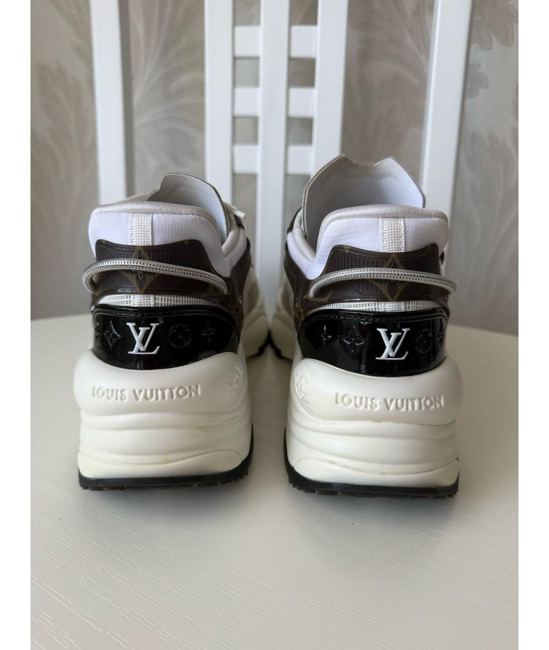 LOUIS VUITTON Бежевые кожаные кроссовки, фото 4