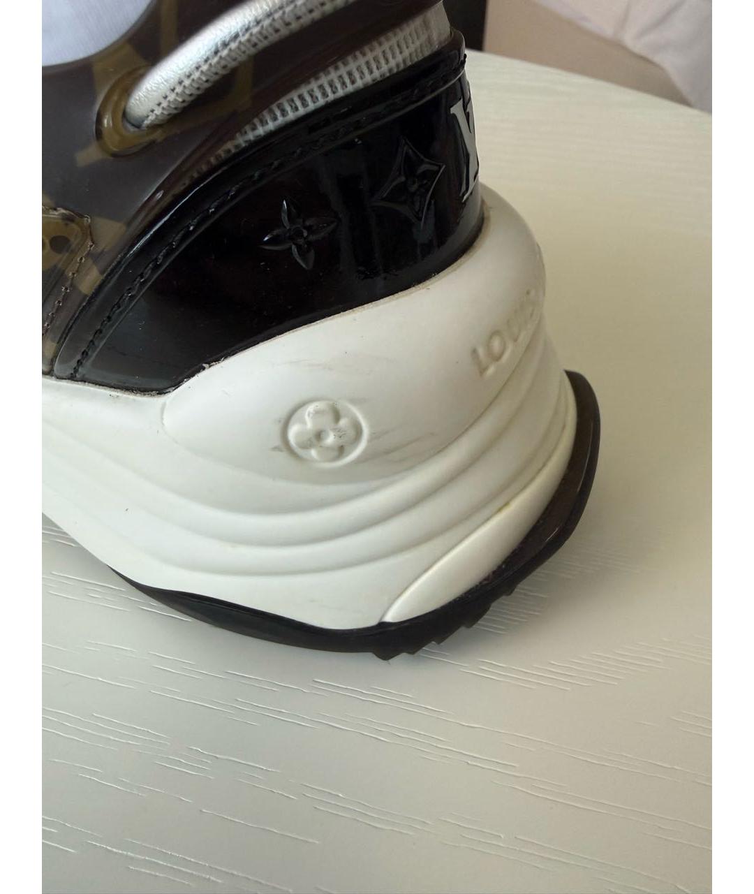 LOUIS VUITTON Бежевые кожаные кроссовки, фото 6