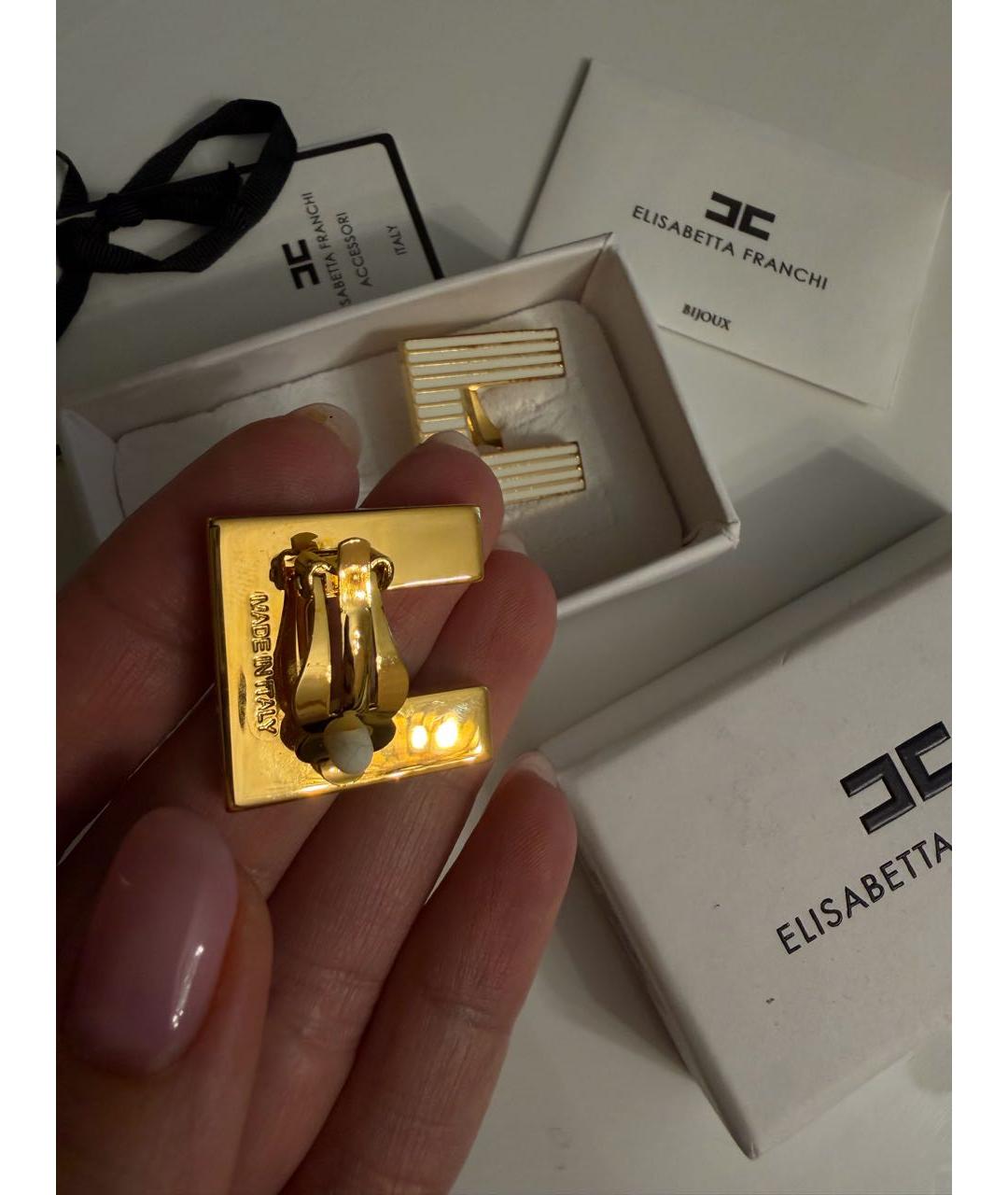 ELISABETTA FRANCHI Золотые металлические серьги, фото 2