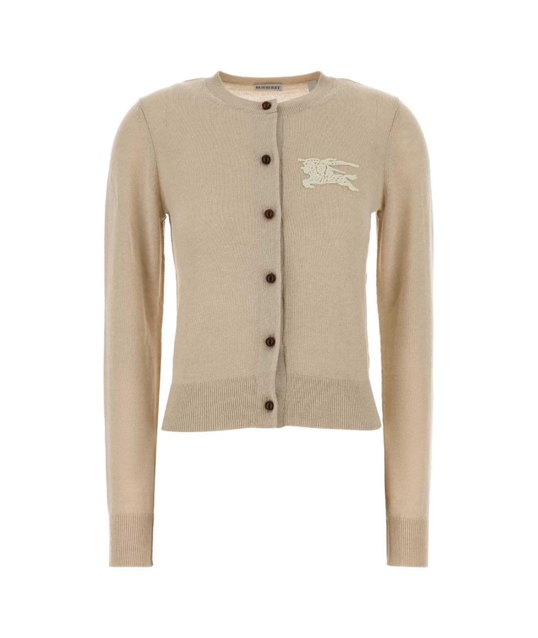 BURBERRY Бежевый хлопковый кардиган, фото 1