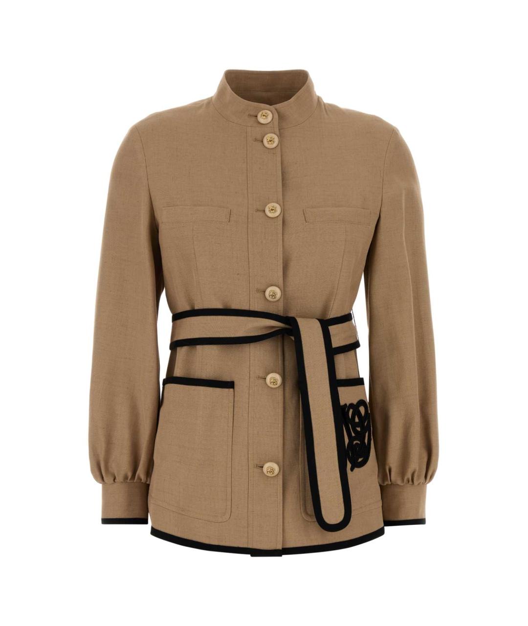 VALENTINO Бежевый вискозный жакет/пиджак, фото 1