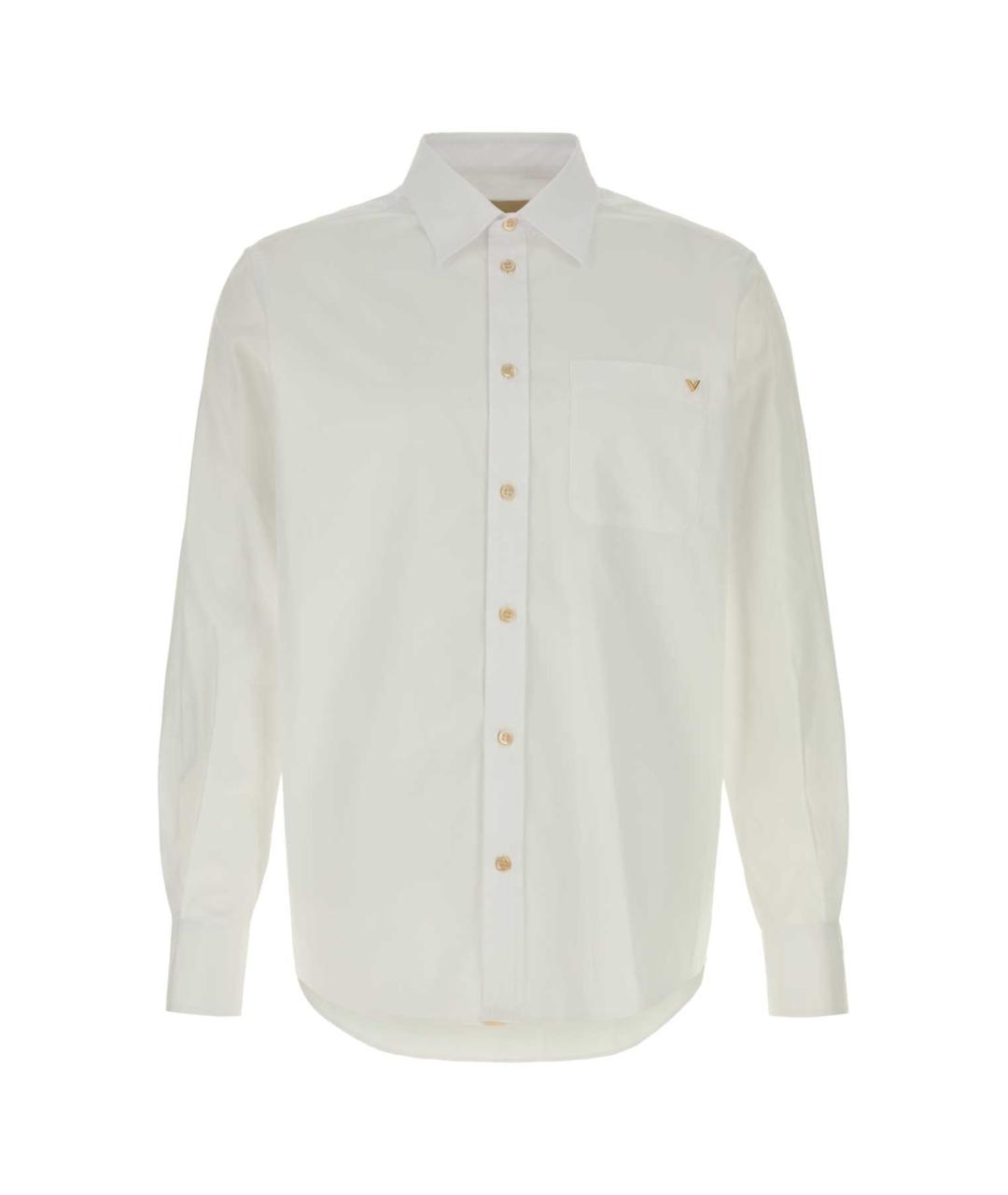 VALENTINO Белая хлопковая кэжуал рубашка, фото 1