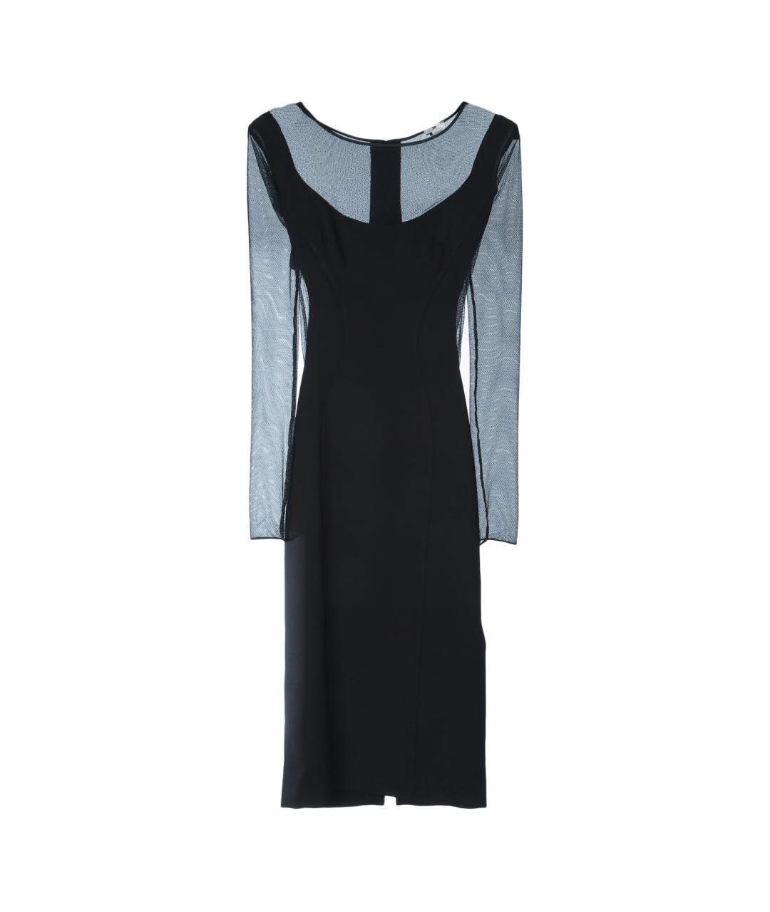 ELISABETTA FRANCHI Черное полиэстеровое повседневное платье, фото 1