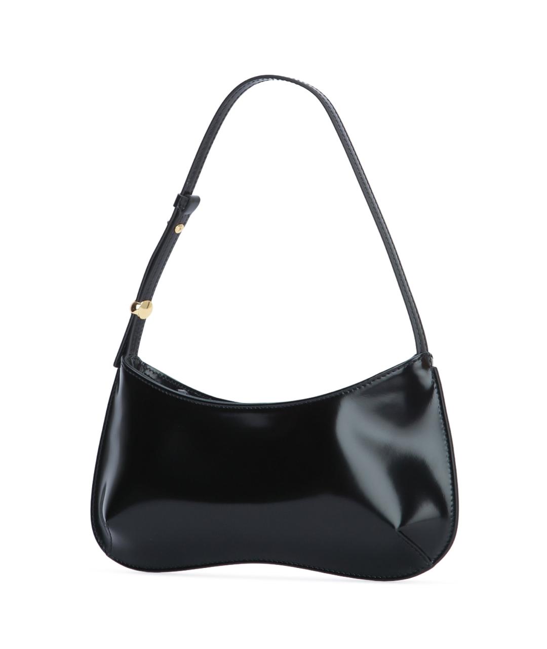 JACQUEMUS Черная кожаная сумка с короткими ручками, фото 2