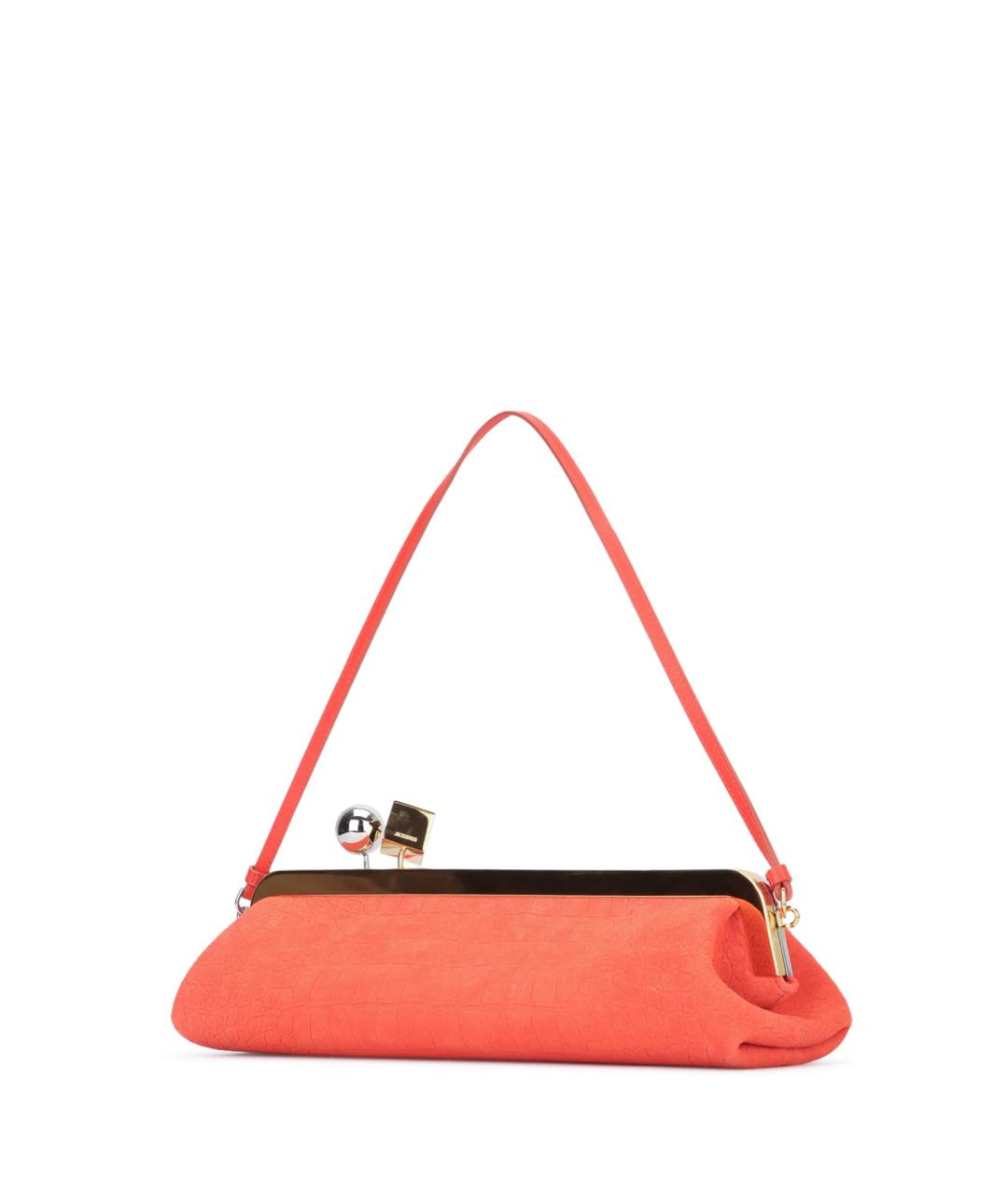 JACQUEMUS Красная кожаная сумка с короткими ручками, фото 2