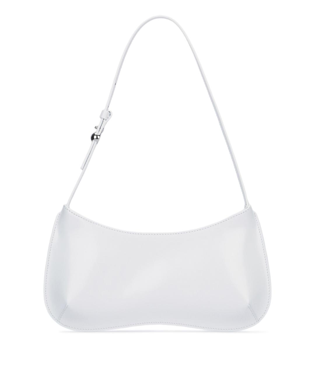 JACQUEMUS Белая кожаная сумка с короткими ручками, фото 1