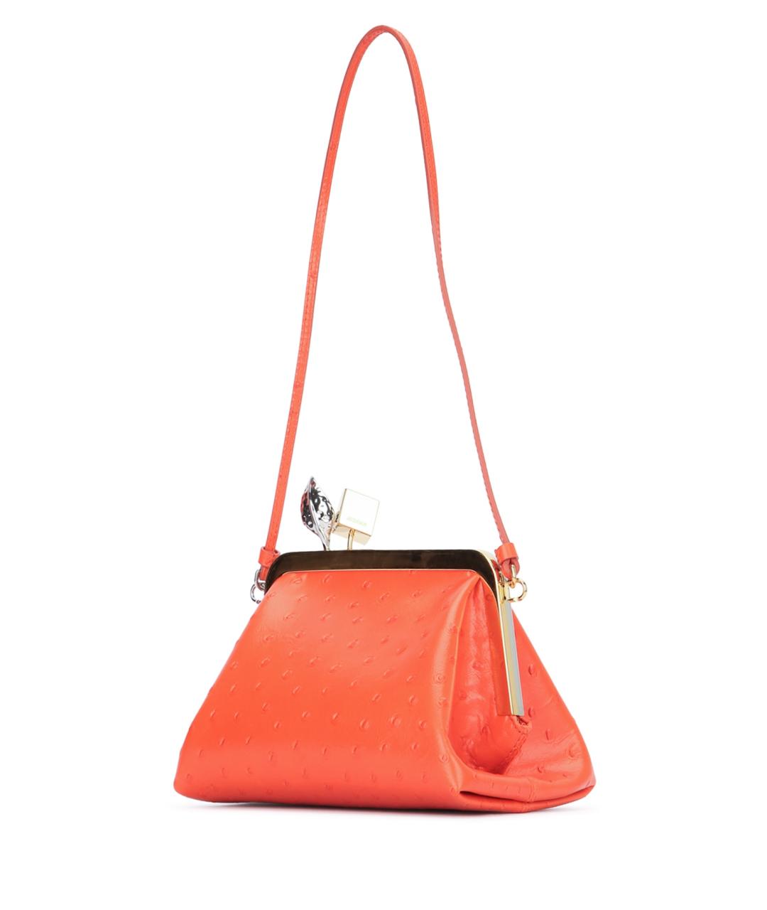 JACQUEMUS Красная кожаная сумка с короткими ручками, фото 2