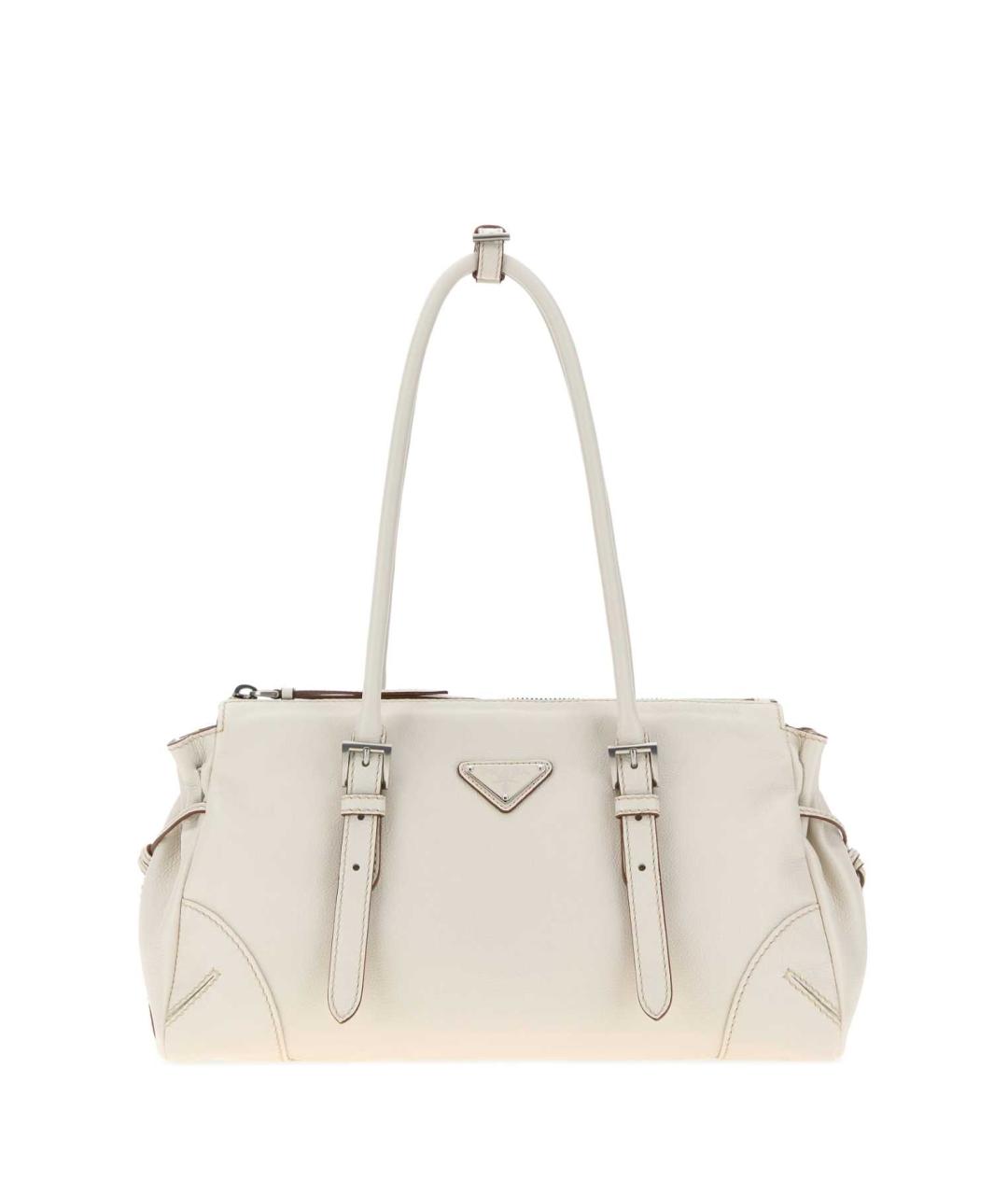 PRADA Белая кожаная сумка через плечо, фото 1