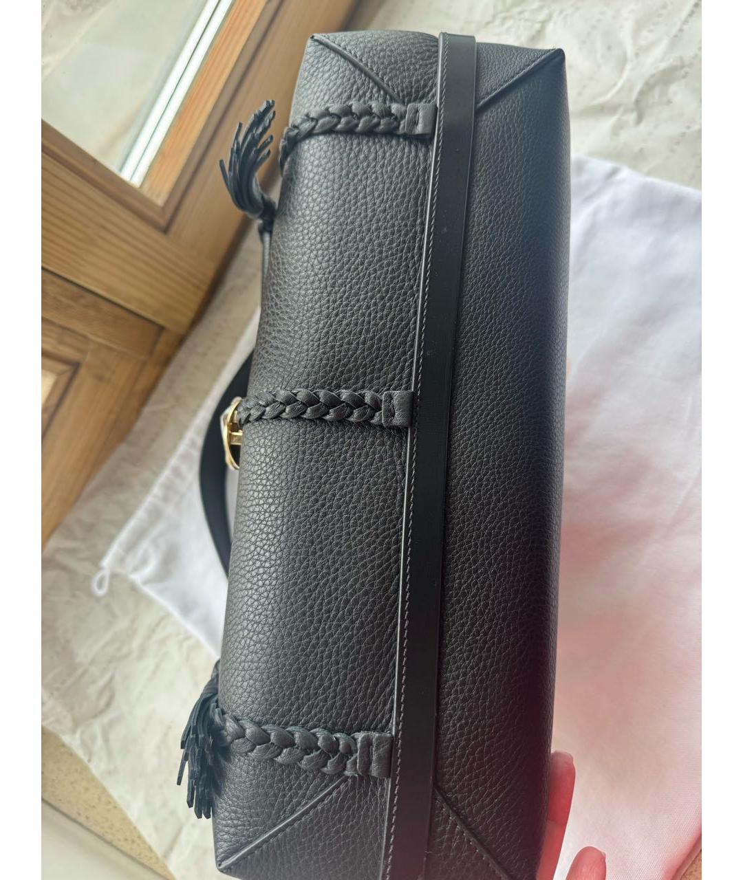 CHLOE Черная кожаная сумка через плечо, фото 7