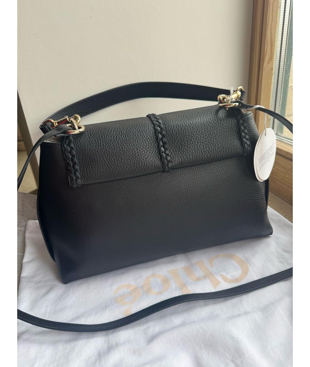 CHLOE Черная кожаная сумка через плечо, фото 3