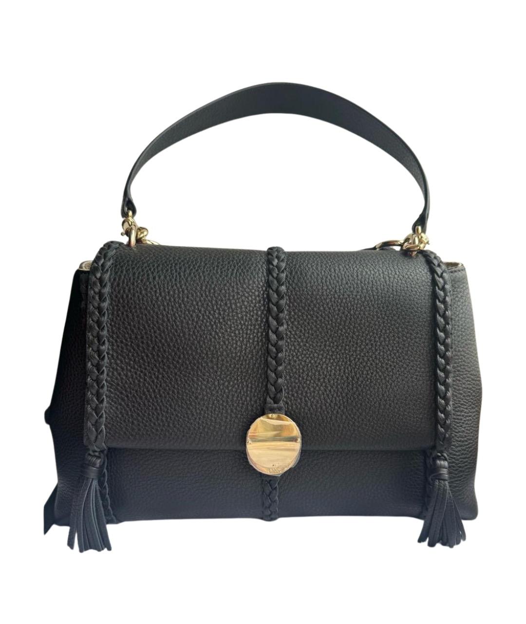 CHLOE Черная кожаная сумка через плечо, фото 1