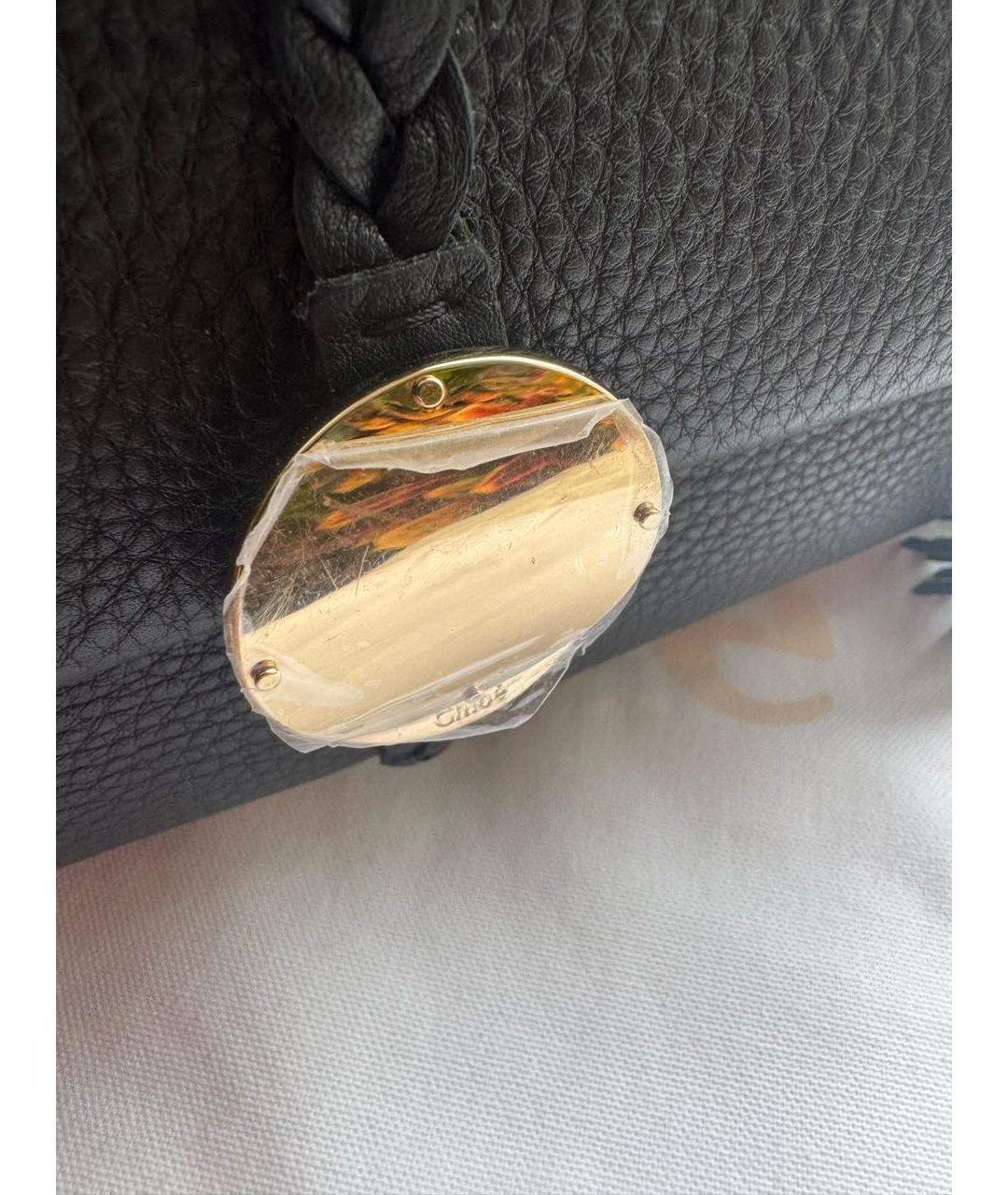 CHLOE Черная кожаная сумка через плечо, фото 6