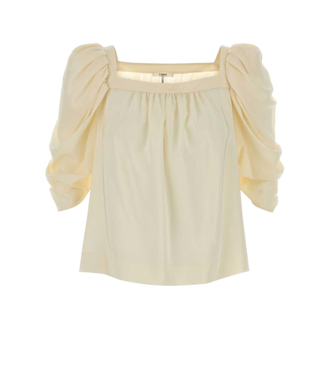 CHLOE Желтая шелковая майка, фото 1