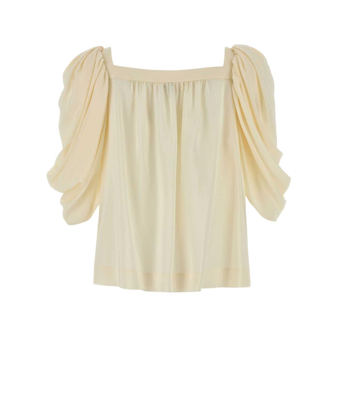 CHLOE Желтая шелковая майка, фото 2