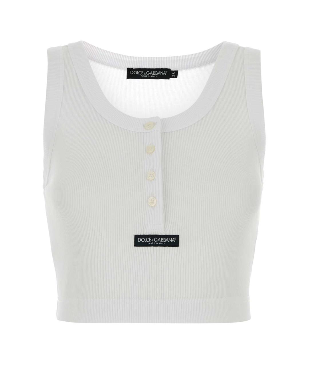 DOLCE&GABBANA Белая хлопковая футболка, фото 1