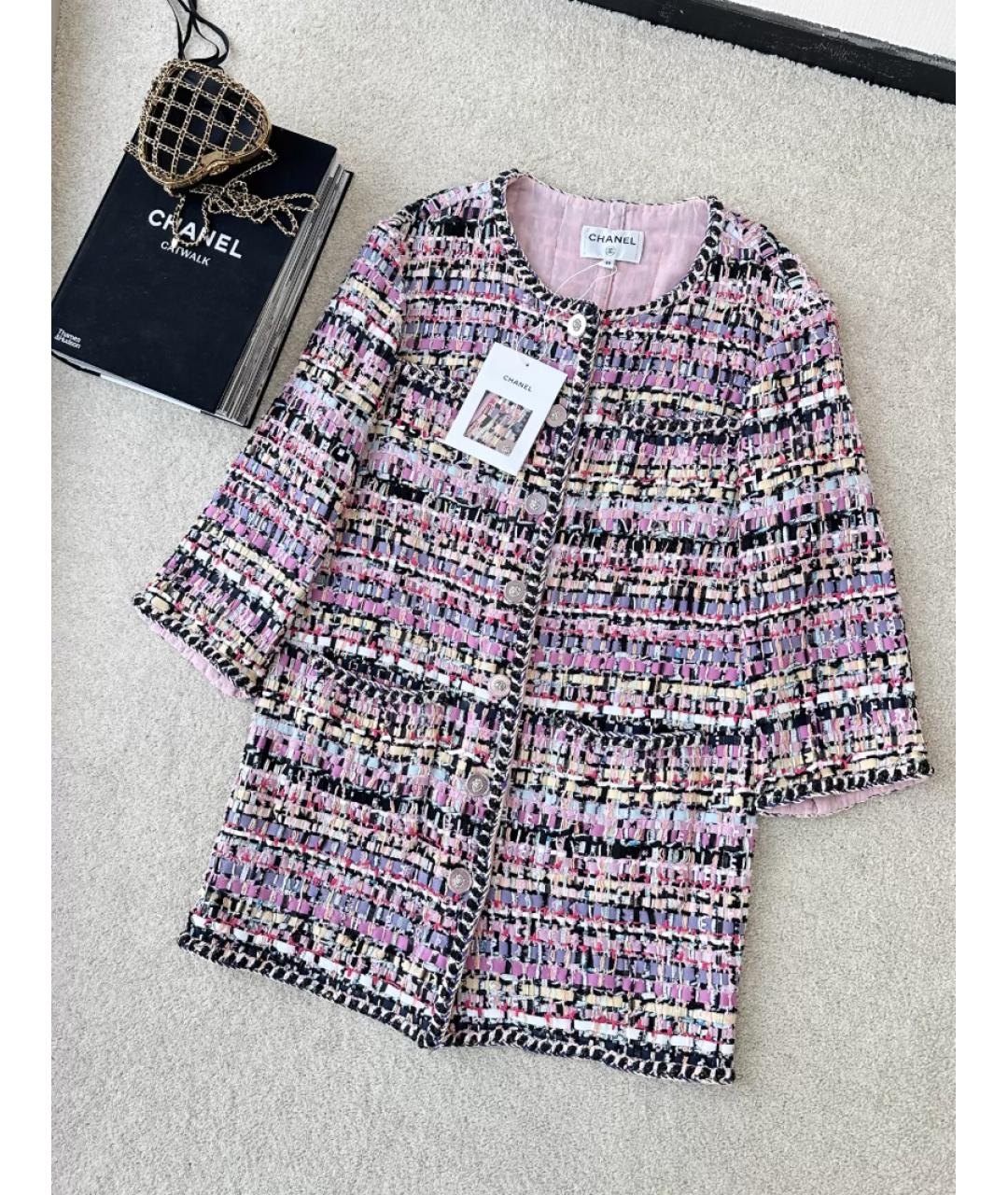 CHANEL Розовое хлопковое пальто, фото 4