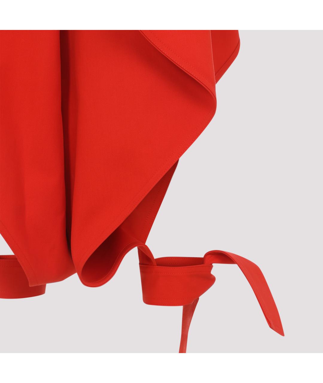 ALAIA Оранжевое хлопковые прямые брюки, фото 4