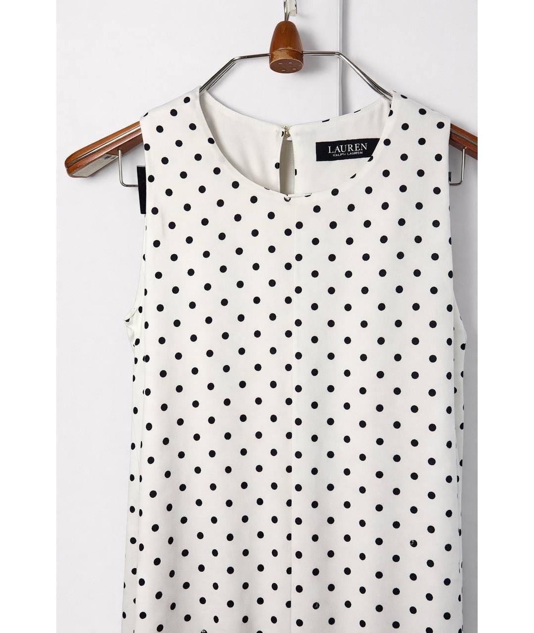 RALPH LAUREN Белое полиэстеровое повседневное платье, фото 4