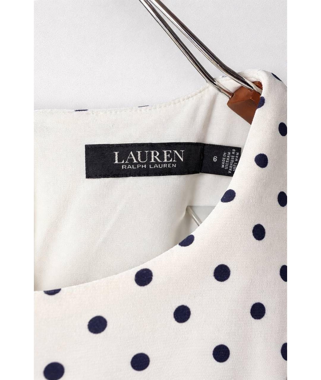 RALPH LAUREN Белое полиэстеровое повседневное платье, фото 5