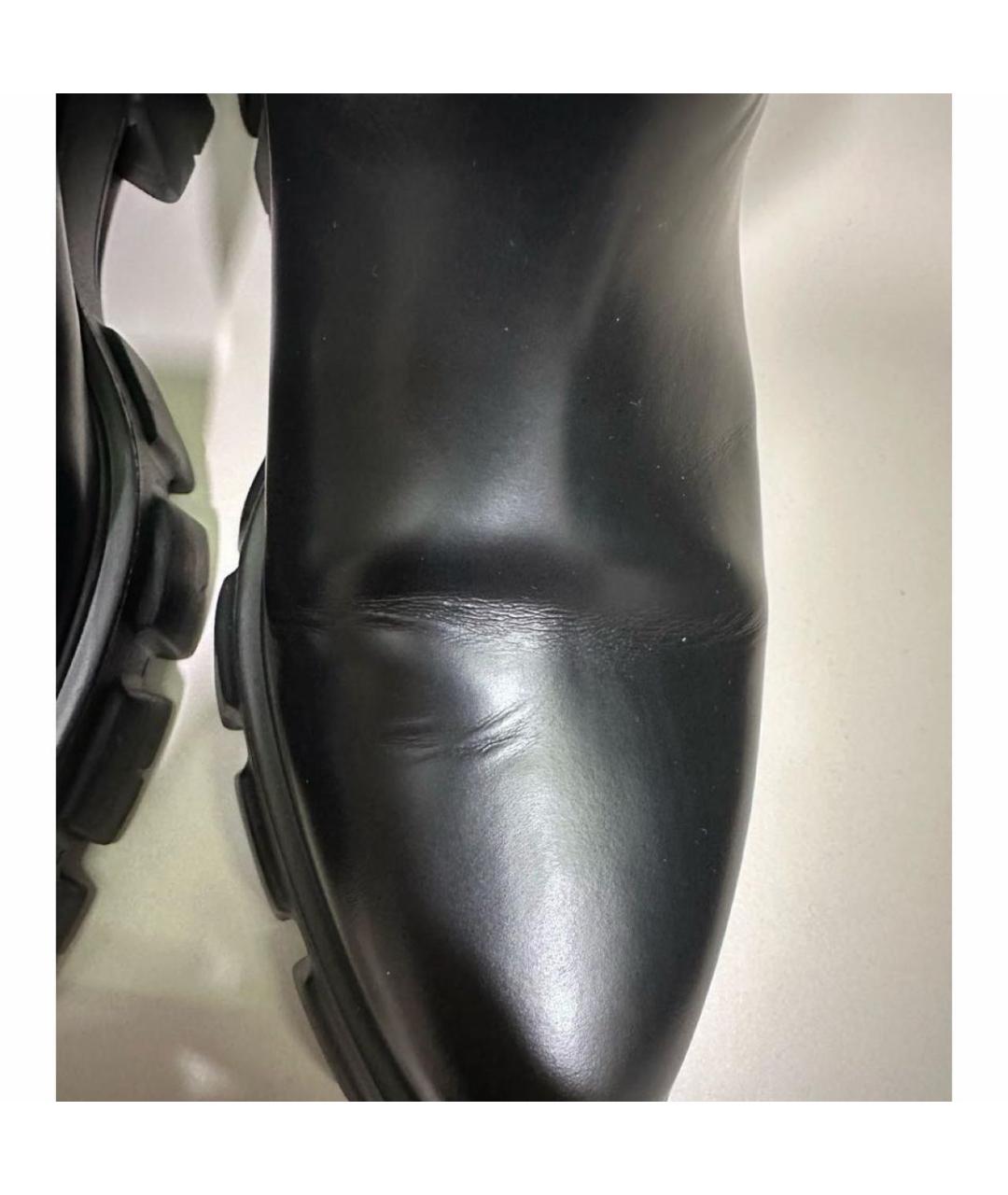 PRADA Черные кожаные брогги и оксфорды, фото 7