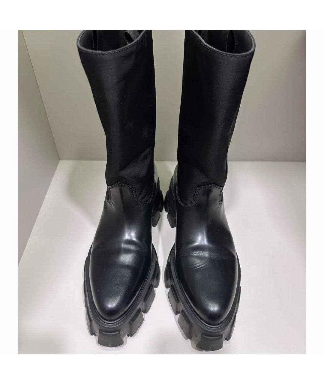 PRADA Черные кожаные брогги и оксфорды, фото 2